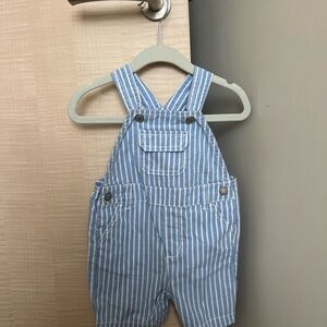 Blue Striped Kids Overalls